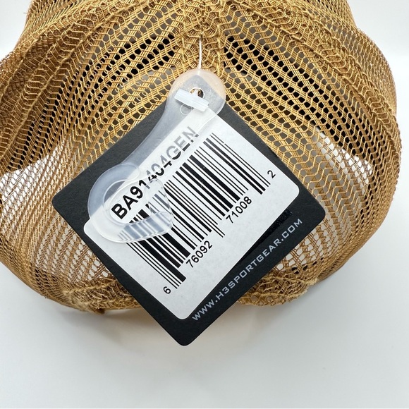 H3SportGear Classic Mustard Gold American Flag Trucker Cap Adjustable - Picture 6 of 9